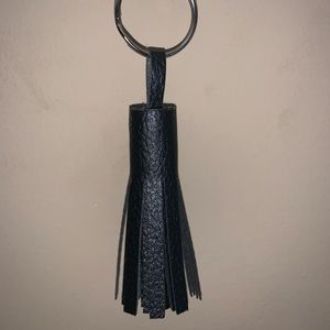Faux Leather Tassel Keychain